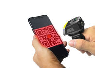 Pembaca kode batang cincin jari nirkabel berkualitas tinggi Pemindai kode QR bekerja dengan ponsel pintar / PC / PDA