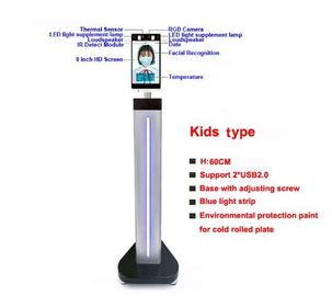Termometer Inframerah Pengenalan Wajah Termal Jaringan Tablet Kamera Layar LCD 8 Inch