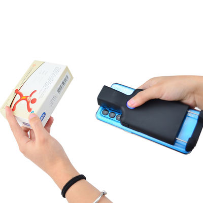 1/6 Ponsel 2D Klip Belakang Bluetooth Portabel QR Wireless Barcode Scanner Mendukung Telepon