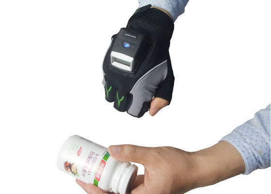 Produsen Bersertifikat Handheld 1D Bluetooth barcode Scanner reader dengan Sarung Tangan untuk gudang logistik