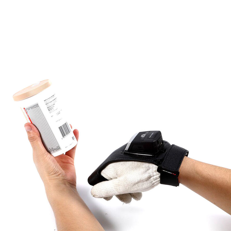 GS02 IP65 Portable Bluetooth Finger Trigger QR Code Barcode Reader Ring Wearable Android Scanner